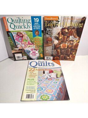 Fons & Porters Quilting Magazine Fall 2013 & 2003 Summer 2007 Patterns Lot